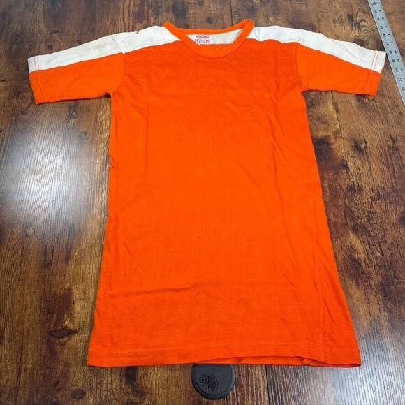 VINTAGE 70s Wilson Indians ? Baseball Jersey Size Medium Orange‎ White 60s 70s ? - Picture 1 of 7